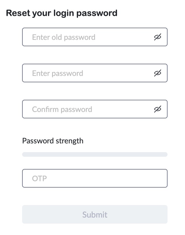 reset password in app